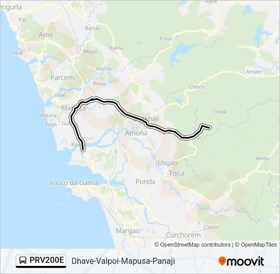PRV200E Bus Line Map