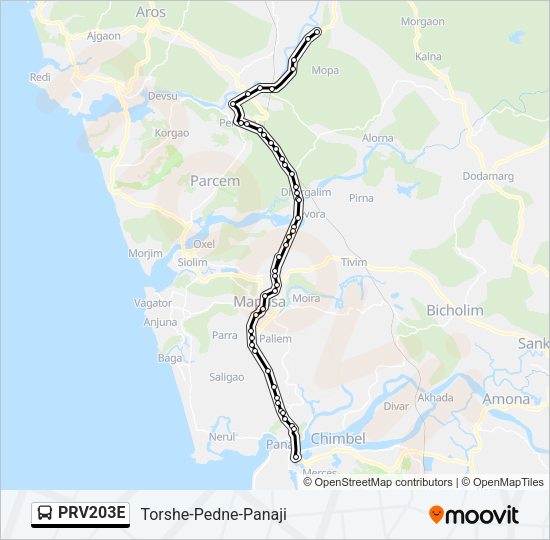 PRV203E Bus Line Map