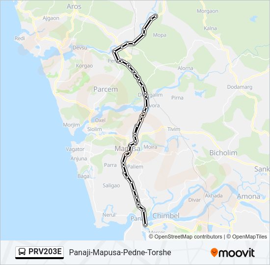 PRV203E Bus Line Map