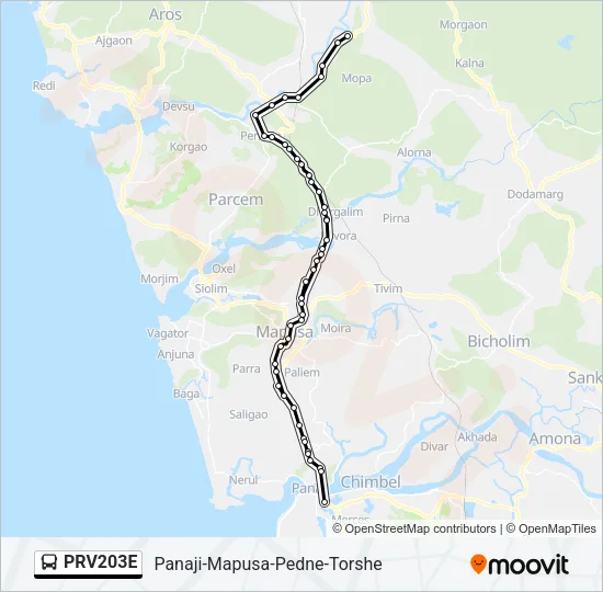 PRV203E Bus Line Map