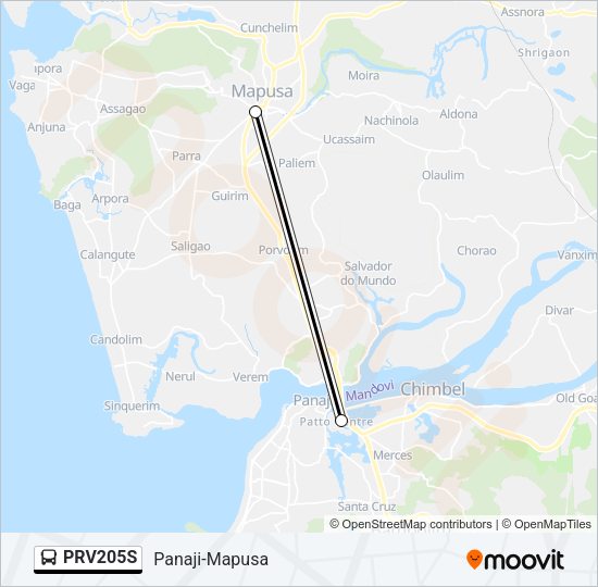 PRV205S Bus Line Map