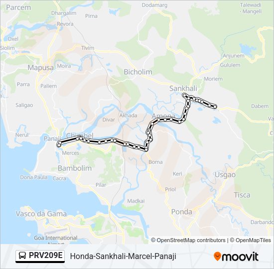 PRV209E Bus Line Map