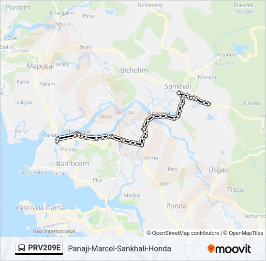 PRV209E Bus Line Map
