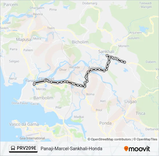 PRV209E Bus Line Map