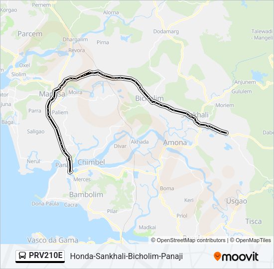 PRV210E Bus Line Map