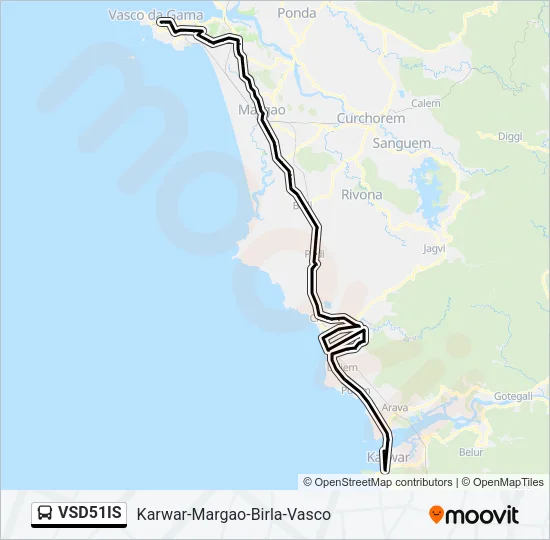 VSD51IS Bus Line Map