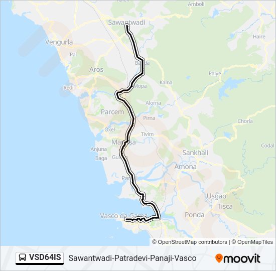 VSD64IS Bus Line Map