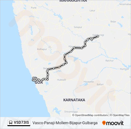 VSD73IS Bus Line Map