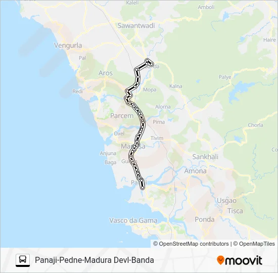 PNJ197IS Bus Line Map