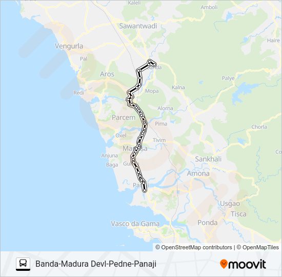 PNJ197IS Bus Line Map