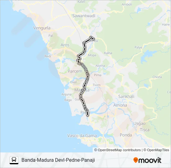 PNJ197IS Bus Line Map