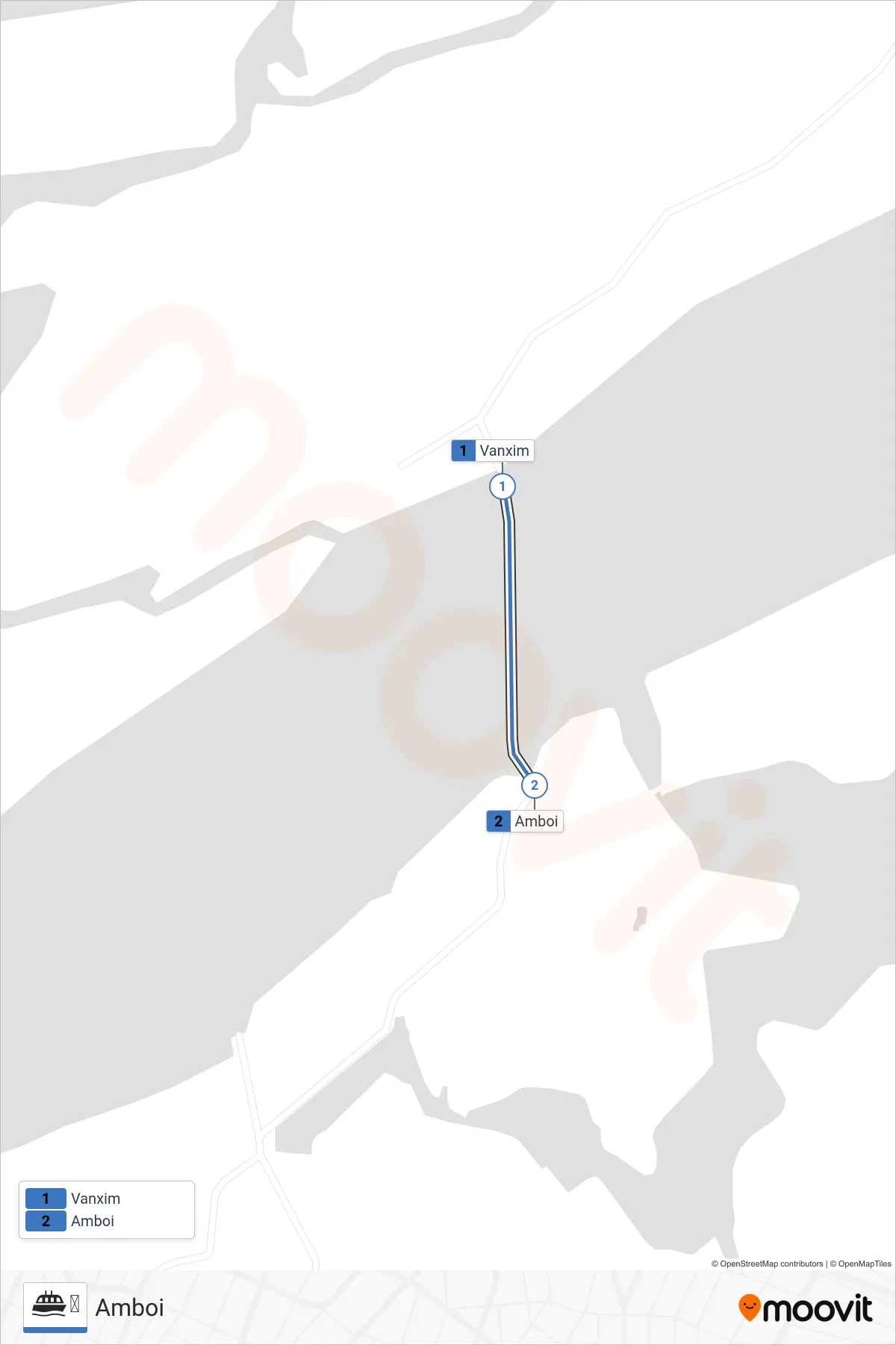 ⛴ ferry Line (Amboi) route and stops on a map