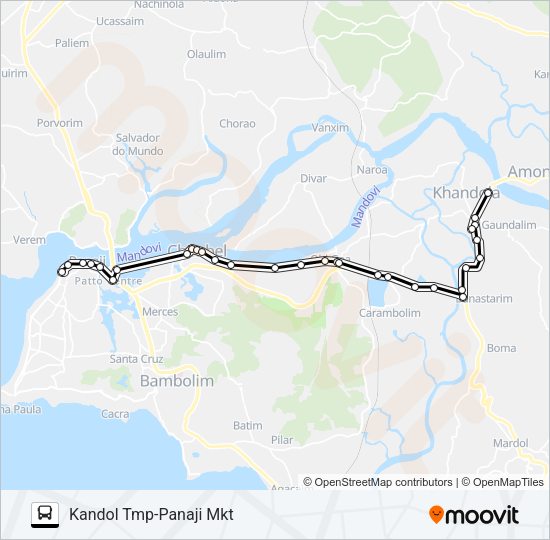 PVT-PRV12 Bus Line Map