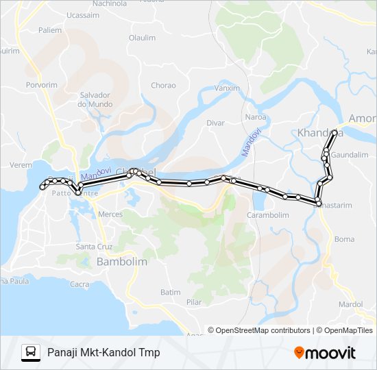 PVT-PRV12 Bus Line Map