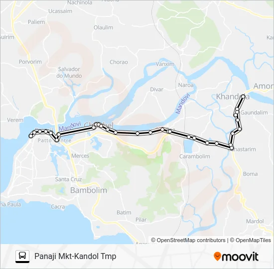 PVT-PRV12 Bus Line Map