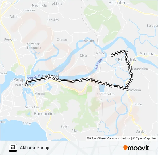 PVT-PNI1 Bus Line Map