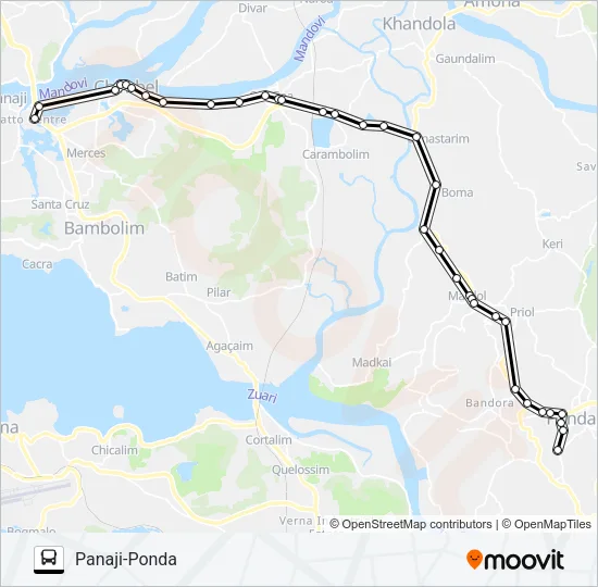 PVT-MRG12 Bus Line Map