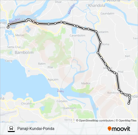 PVT-MRG12 Bus Line Map