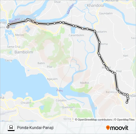 PVT-MRG12 Bus Line Map