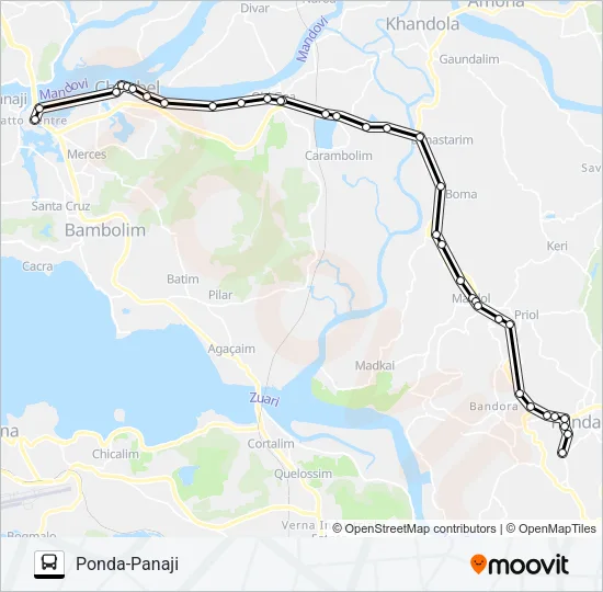 PVT-MRG12 Bus Line Map