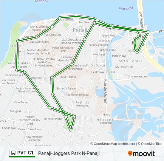 PVT-G1 Bus Line Map