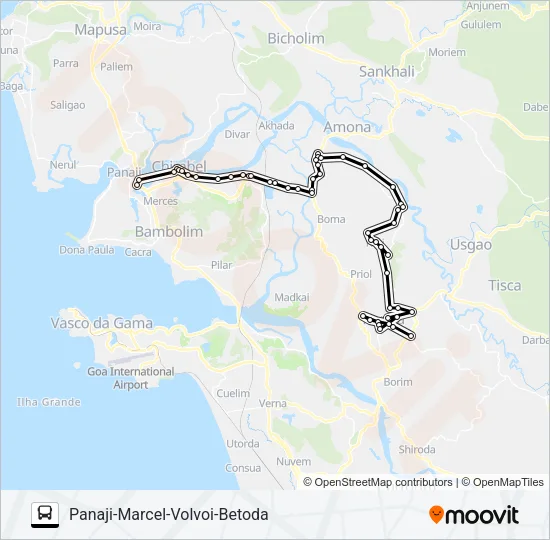 PVT-PNI34 Bus Line Map