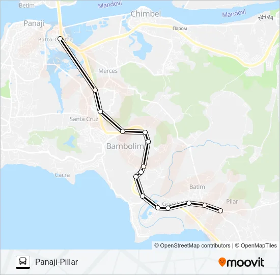 PVT-PNI20 Bus Line Map