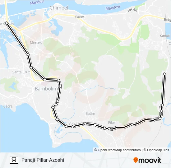 PVT-PNI20 Bus Line Map
