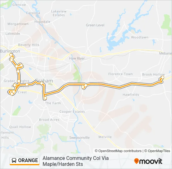 ORANGE Bus Line Map