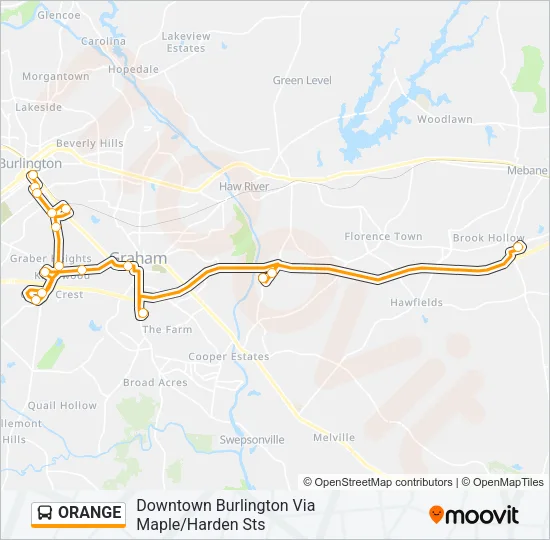 ORANGE Bus Line Map