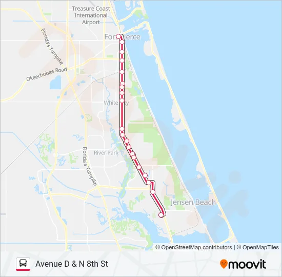 1 Bus Line Map