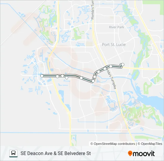 5 Bus Line Map