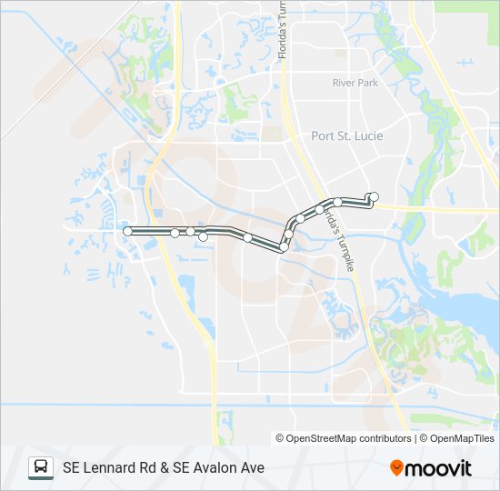 5 Bus Line Map