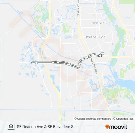 5 Bus Line Map
