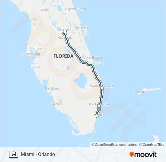 Ruta greyhound us0711: horarios, paradas y mapas - Orlando Bus Station