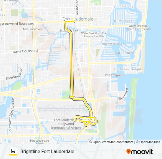 FLL AIRPORT CONNECTOR Bus Line Map