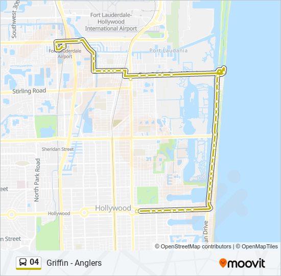 Broward County Transit Maps And Schedules 04 Route: Schedules, Stops & Maps - Griffin - Anglers (Updated)