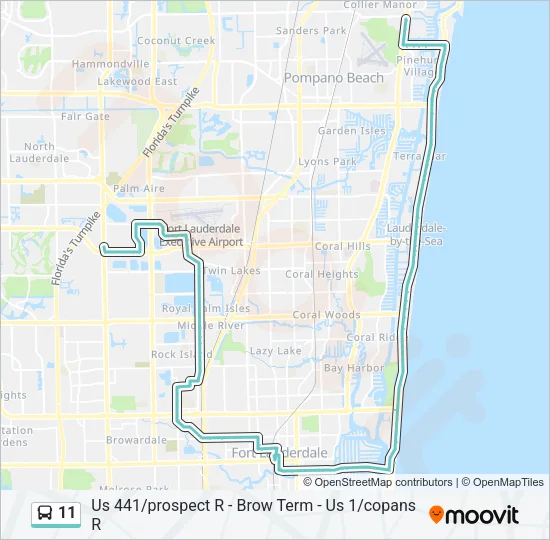 11 Bus Line Map