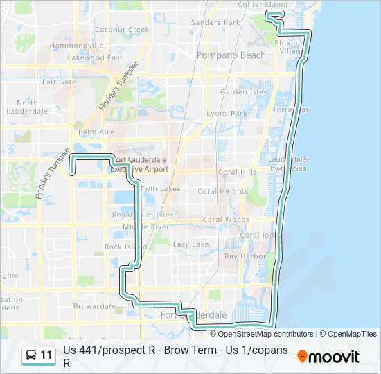 11 Bus Line Map