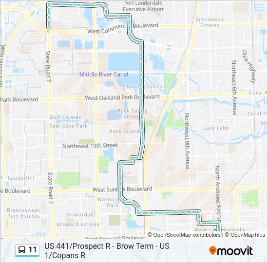 11 bus Line Map