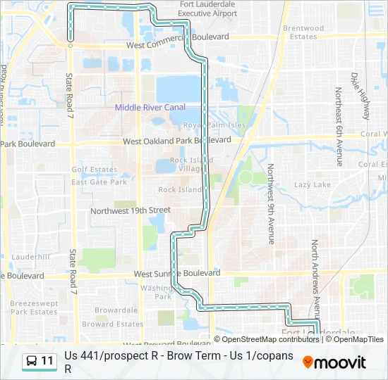 11 Bus Line Map