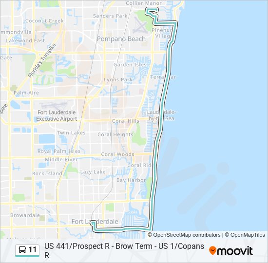 11 Route: Schedules, Stops & Maps - Us 1 - Copans (Updated)