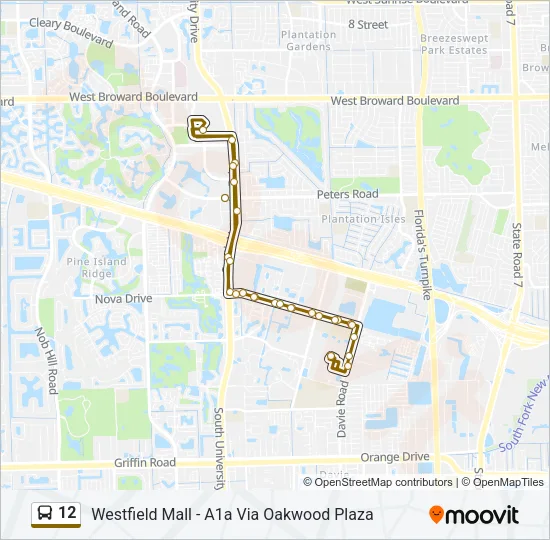 12 Bus Line Map
