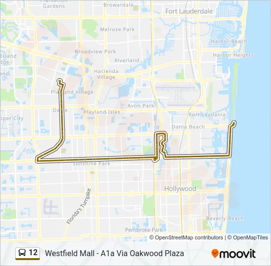 12 Bus Line Map