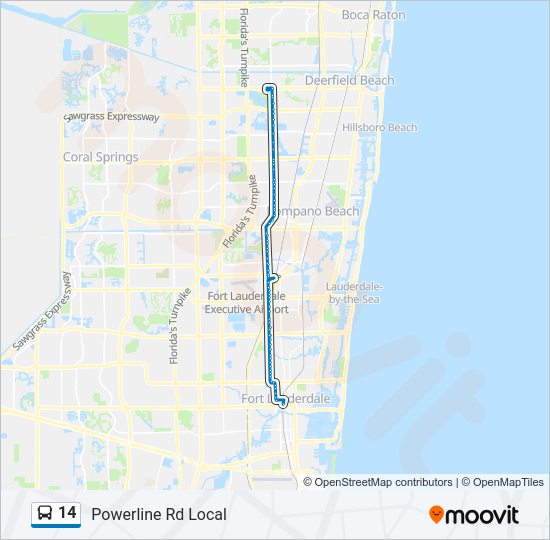 14 Bus Line Map