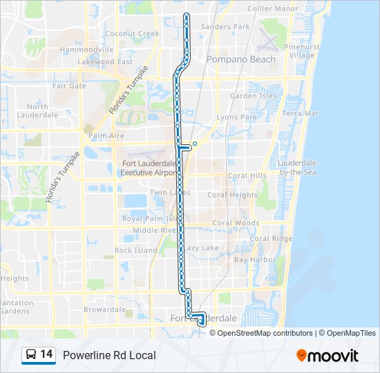 14 Bus Line Map