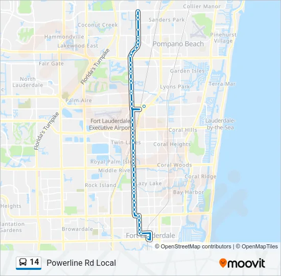 14 Bus Line Map