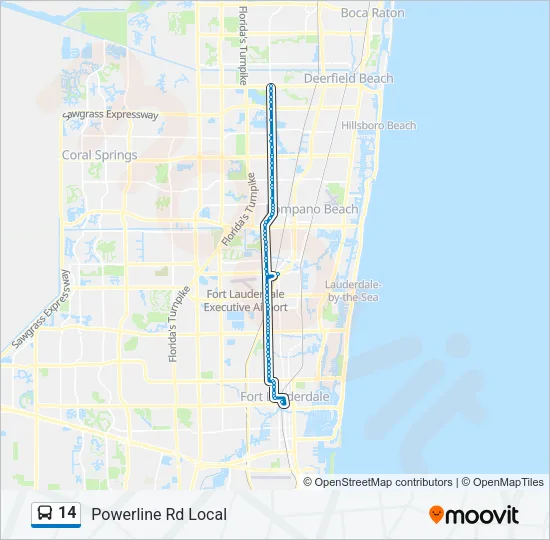 14 Bus Line Map