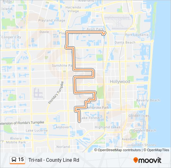 15 Bus Line Map