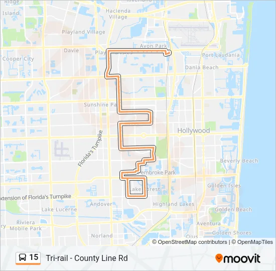 15 Bus Line Map